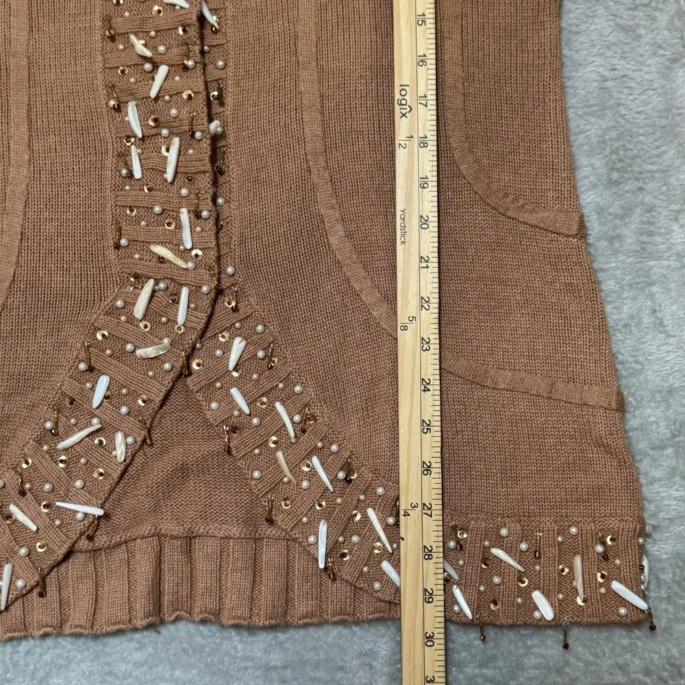 Storybook Knits Sweater Medium Beaded Embellished Pearls Sequins Limited‎ NWT